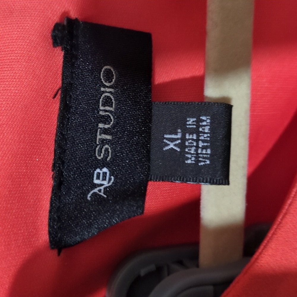 AB Studio Vibrant Coral Midi Dress - Picture 2 of 6